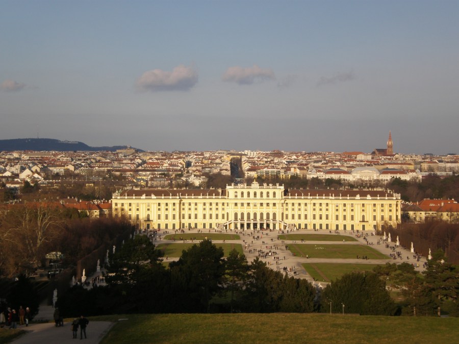 the view of Schonbrunn palace