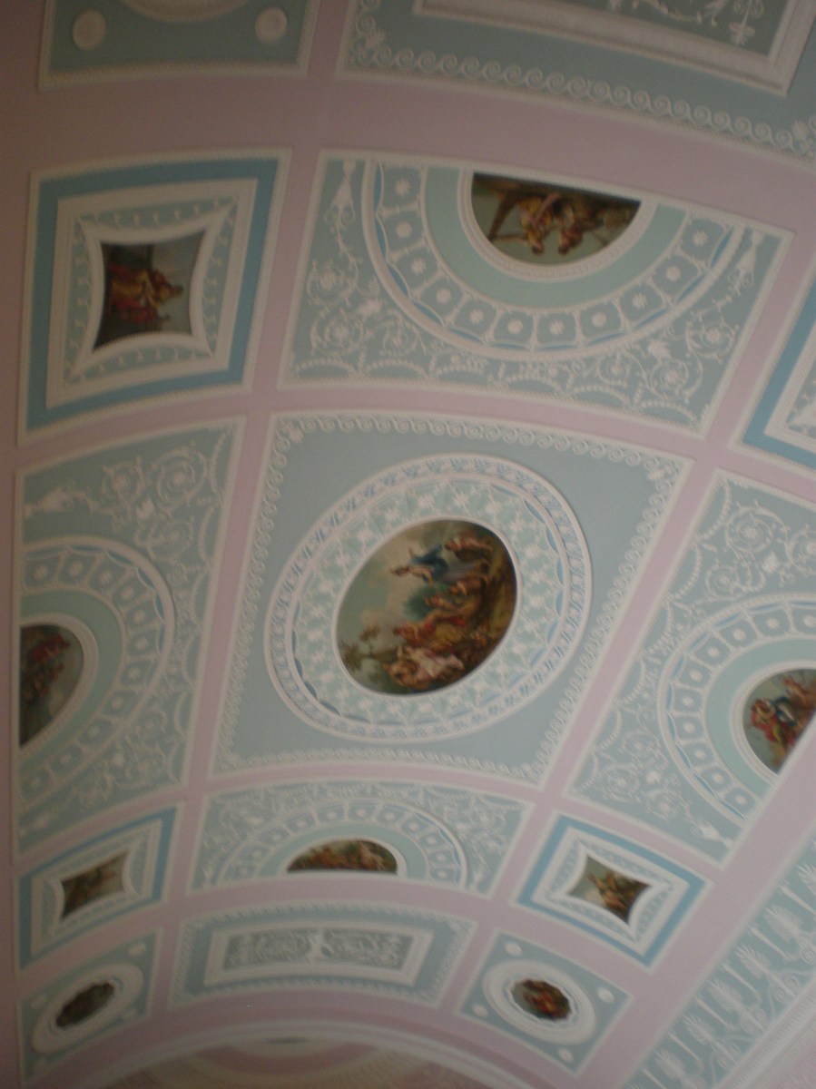 beautiful pastel coloured ceiling 