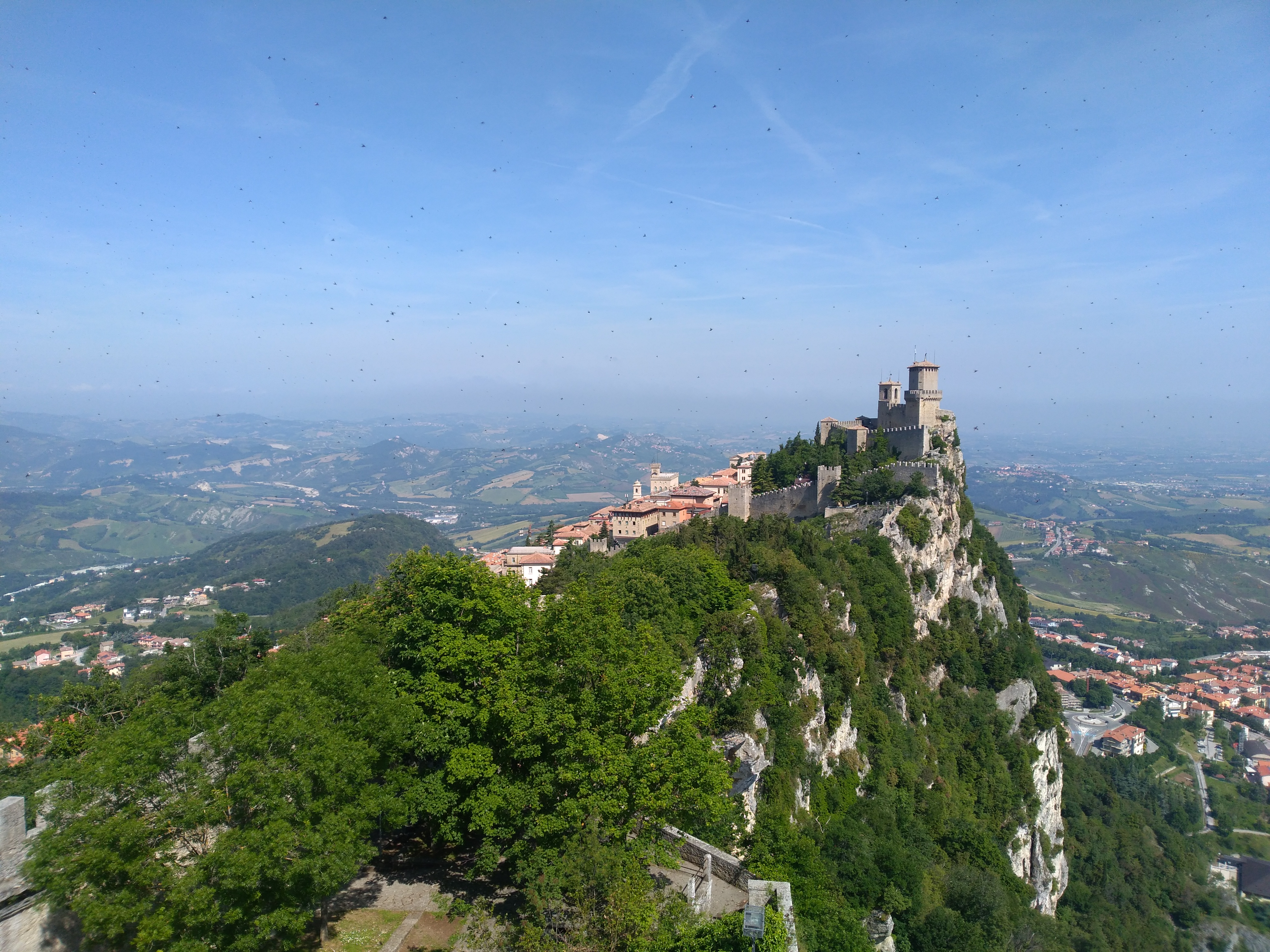 the view of the First tower from the Second Tower, San Marino
