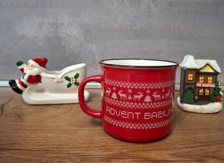 red Christmas market mug from Budapest